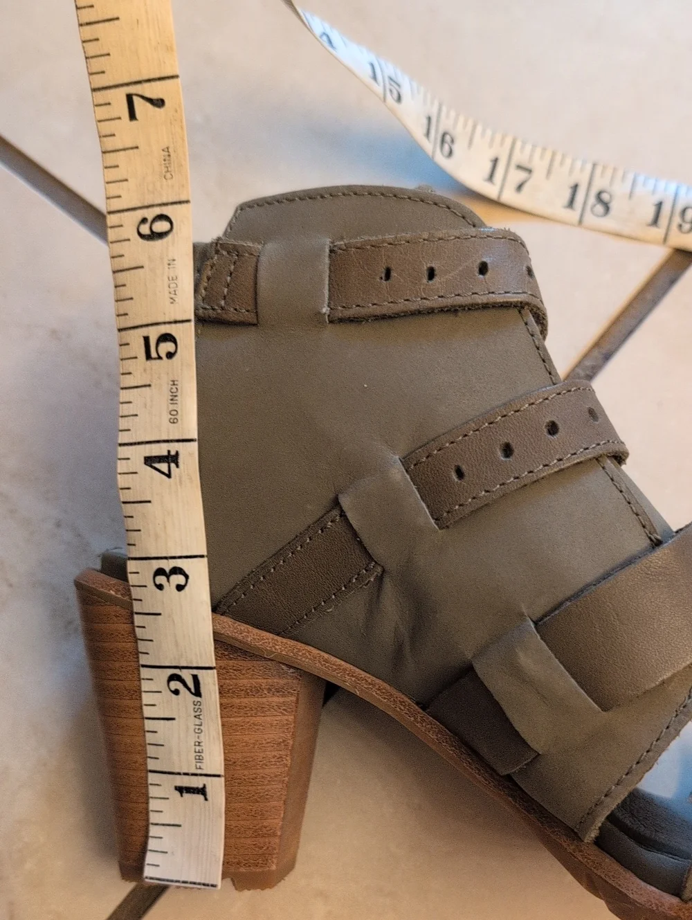 Sorel Nadia Leather Heels Buckle II Sage Gladiator Sandals Leather Peep Toe 8.5